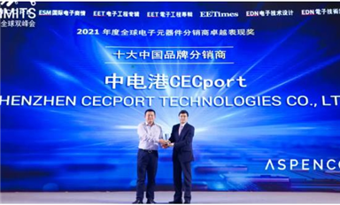 中电港连续二十年蝉联十大中国品牌分销商