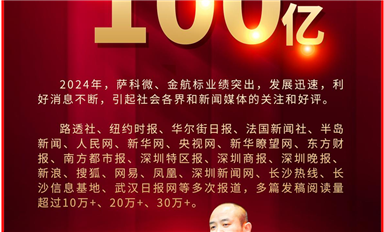 全网点击量超100亿！2024年金航标和萨科微动态引全球1000+家主流新闻媒体争相报道！