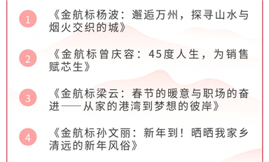 金航标2025年度春节征文圆满结束 销售经理杨波荣获“最佳作品奖”